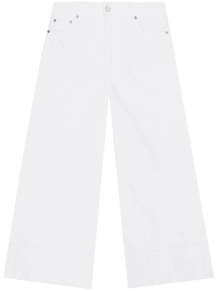 GANNI mid-waist cropped jeans - White Cover