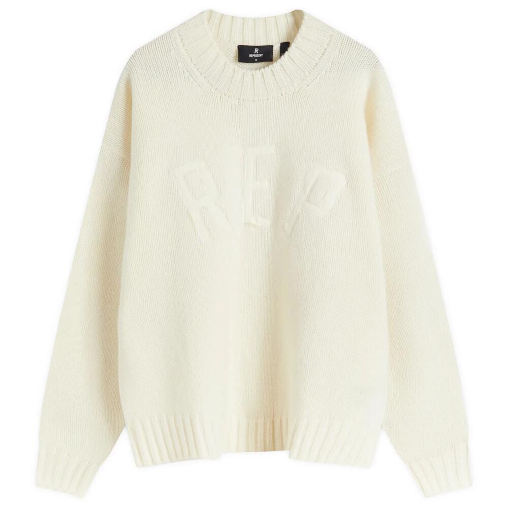 Represent Men's Rep Knit Jumper in Oat Cover