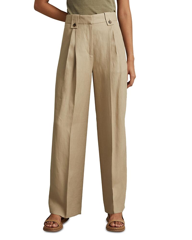 Reiss Leila Linen Wide Leg Pants Cover