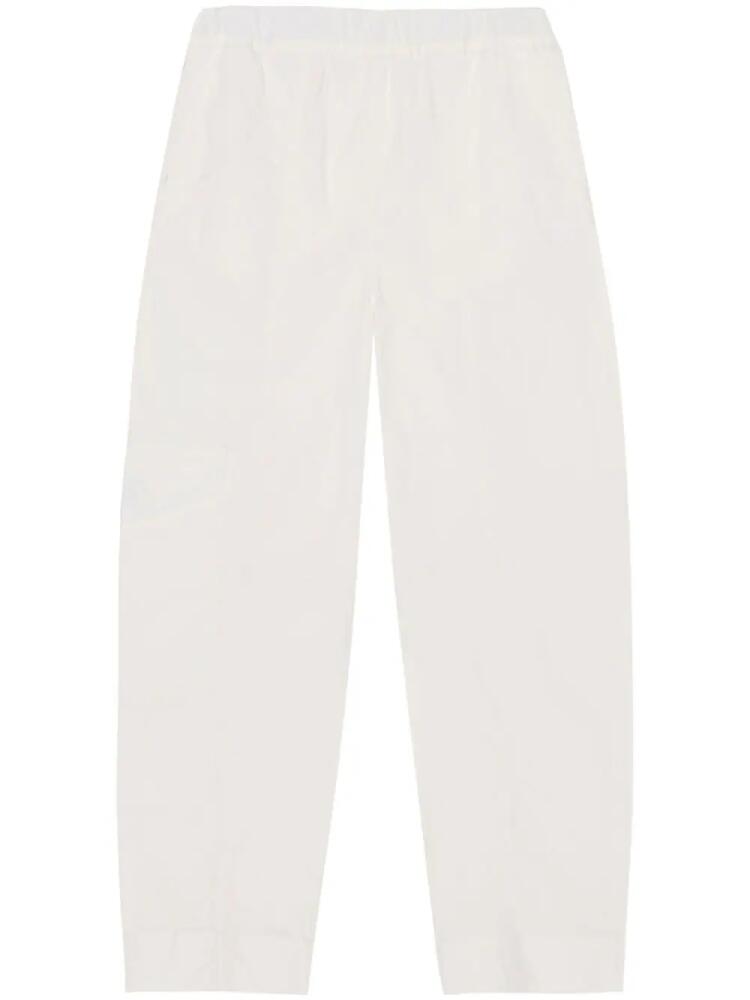 GANNI elasticated-waist tapered trousers - White Cover