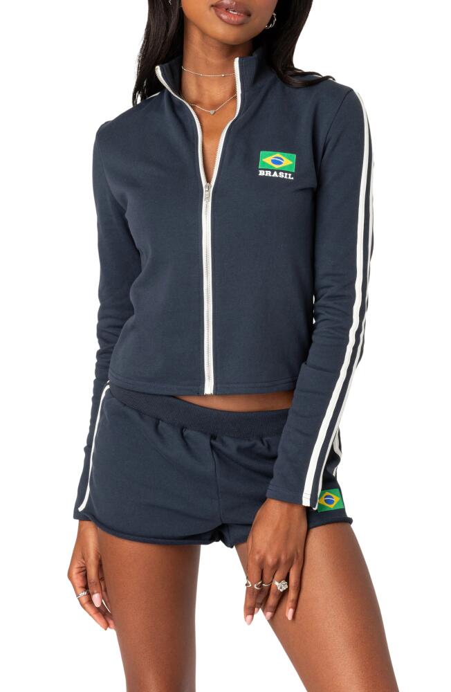 EDIKTED Brasil Track Jacket in Navy Cover