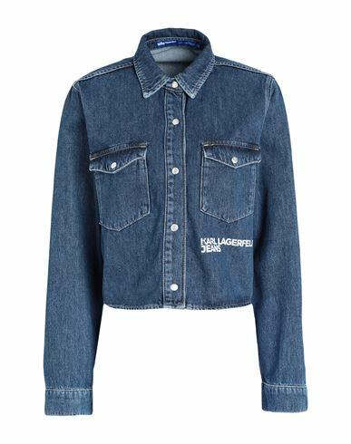 Karl Lagerfeld Jeans Woman Denim shirt Blue Organic cotton Cover