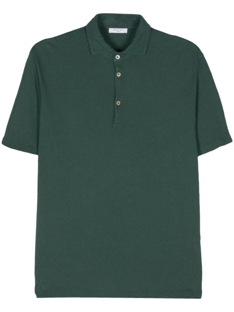 Boglioli piqué polo shirt - Green Cover