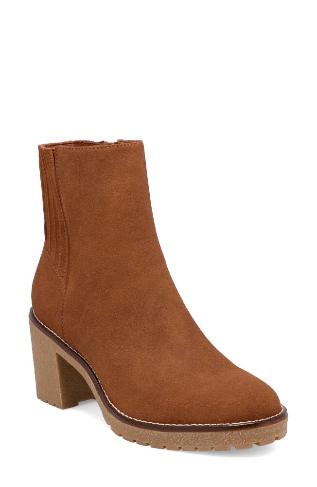 MIA Harlow Lug Sole Platform Bootie in Cognac Cover