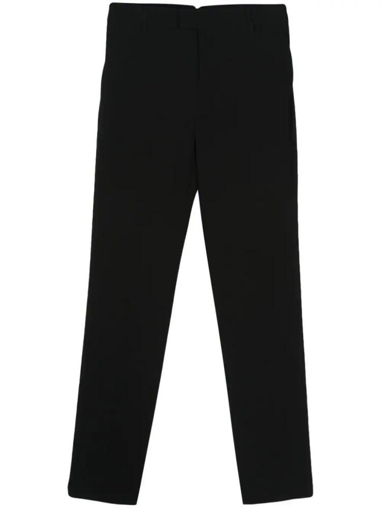 AMI Paris crepe tapered-leg trousers - Black Cover