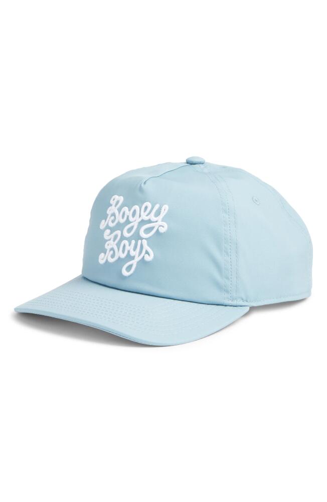 BOGEY BOYS Essential Logo Embroidered Snapback Baseball Cap in Bogey Blue Cover