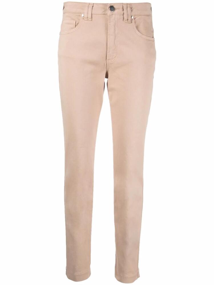 D.Exterior slim-cut straight-leg trousers - Brown Cover