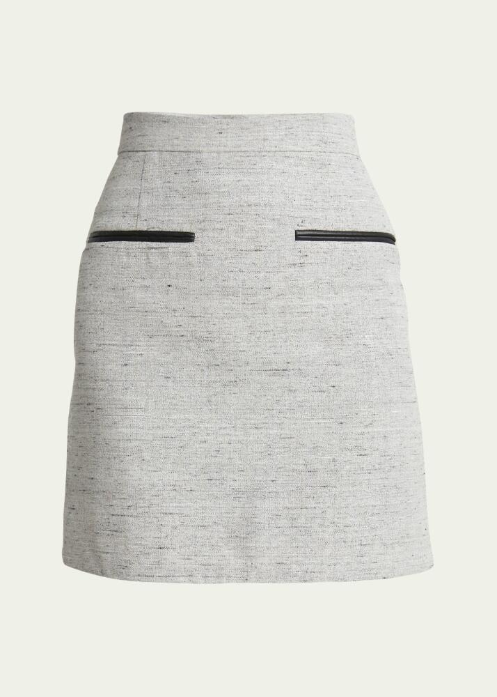 Proenza Schouler Judith Melange Linen Mini Suiting Skirt Cover