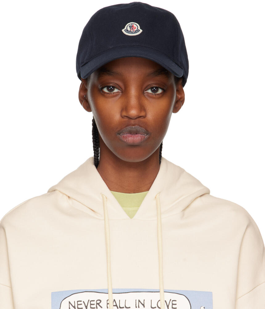 Moncler Navy Logo Cap Cover