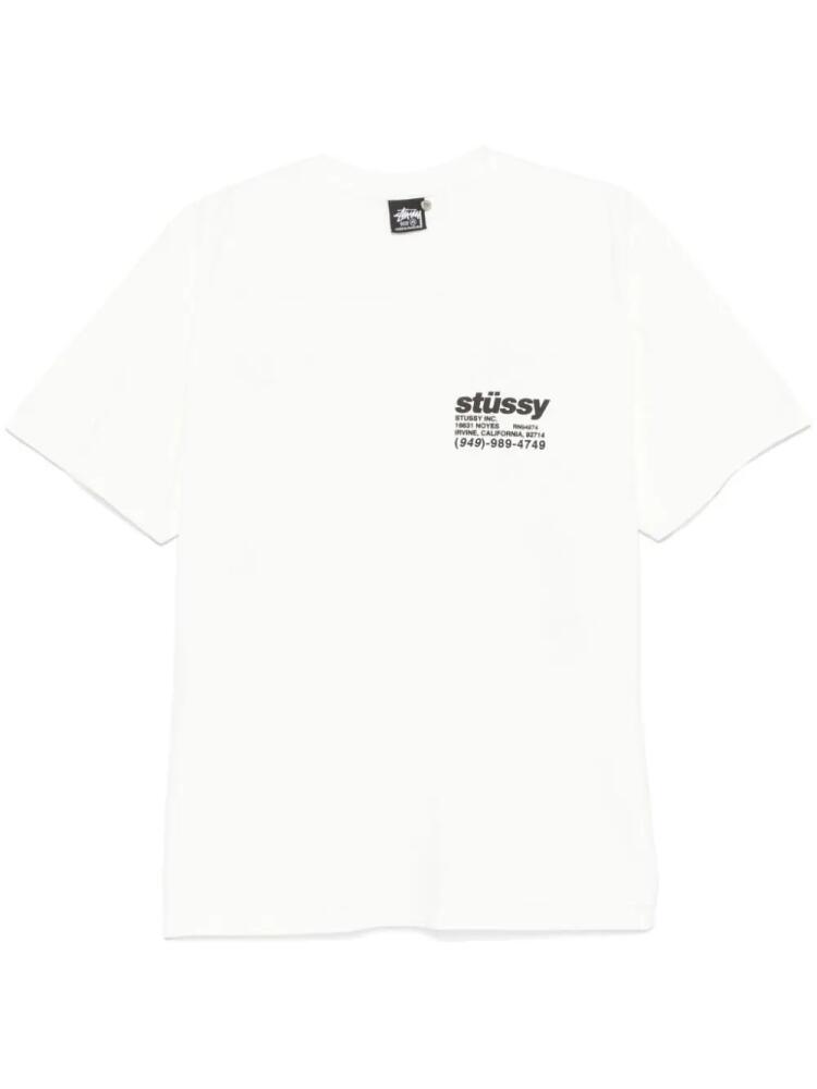 Stüssy logo-appliqué T-shirt - White Cover