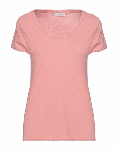 Crossley Woman T-shirt Pink Cotton, Linen Cover