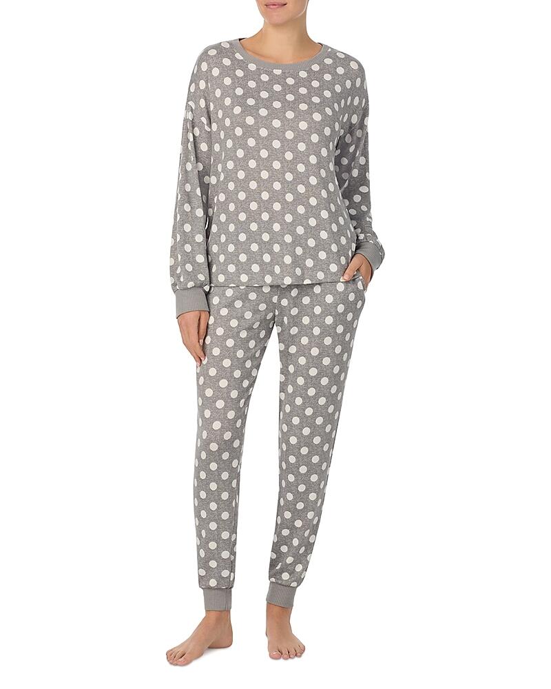 kate spade new york Dot Print Long Sleeve Jogger Pajama Set Cover