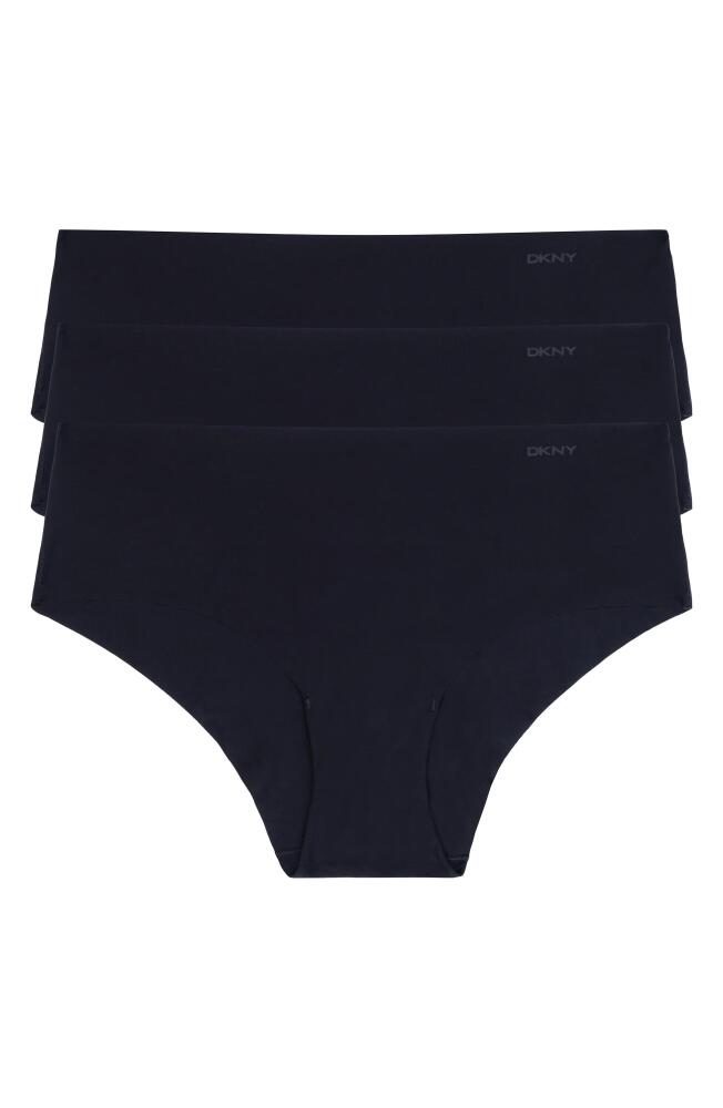 DKNY Litewear Cut Anywhere Assorted 3-Pack Hipster Briefs in Dk Black Cover