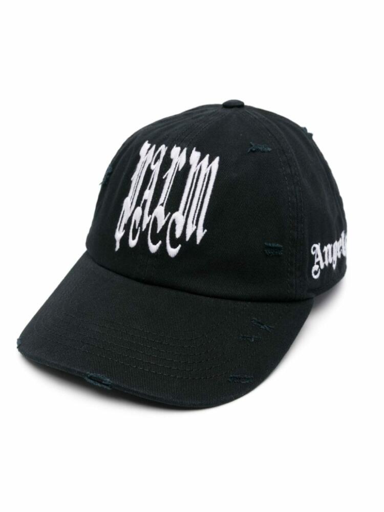 Palm Angels logo-embroidered cotton cap - Black Cover