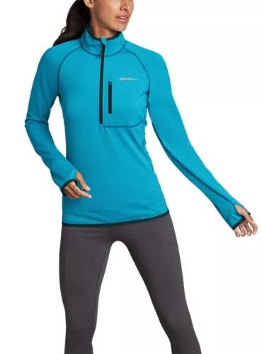 Eddie Bauer Women's High Route Grid Fleece 1/4-Zip Cover