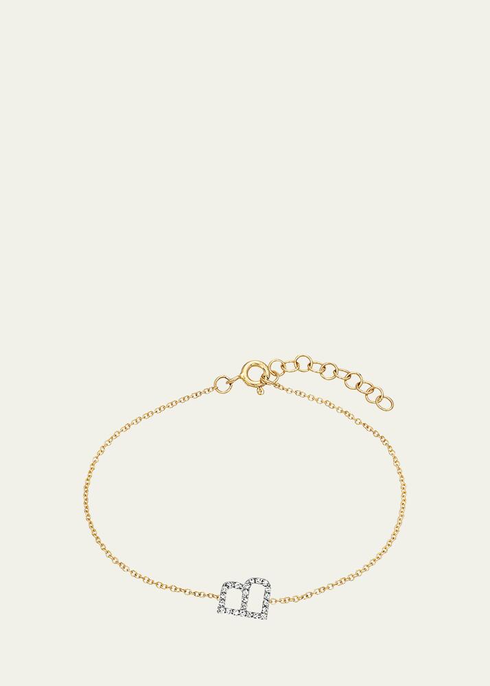 Zoe Lev Jewelry 14K Yellow Gold Diamond Initial X Bracelet Cover