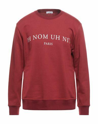 Ih Nom Uh Nit Man Sweatshirt Brick red Cotton, Elastane Cover