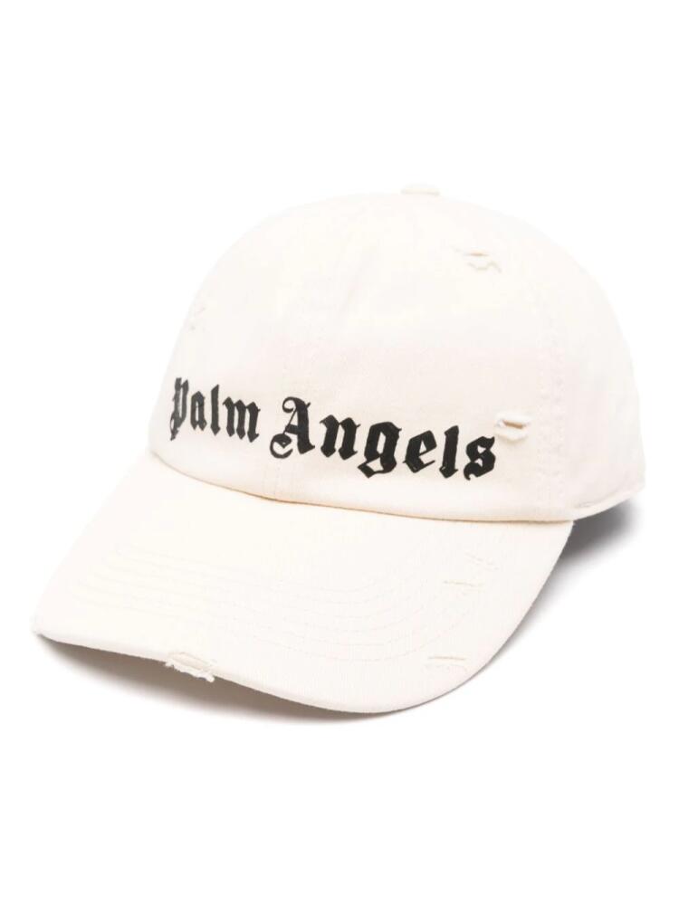 Palm Angels logo-print cotton cap - Neutrals Cover