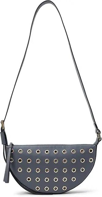 AllSaints Half Moon Eyelet Xbody (Slate Grey) Cross Body Handbags Cover