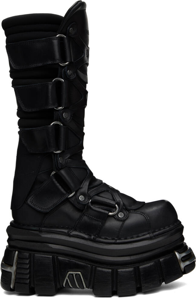 VETEMENTS Black New Rock Edition Tower Boots Cover