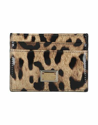 Dolce & gabbana Woman Document holder Sand Calfskin Cover