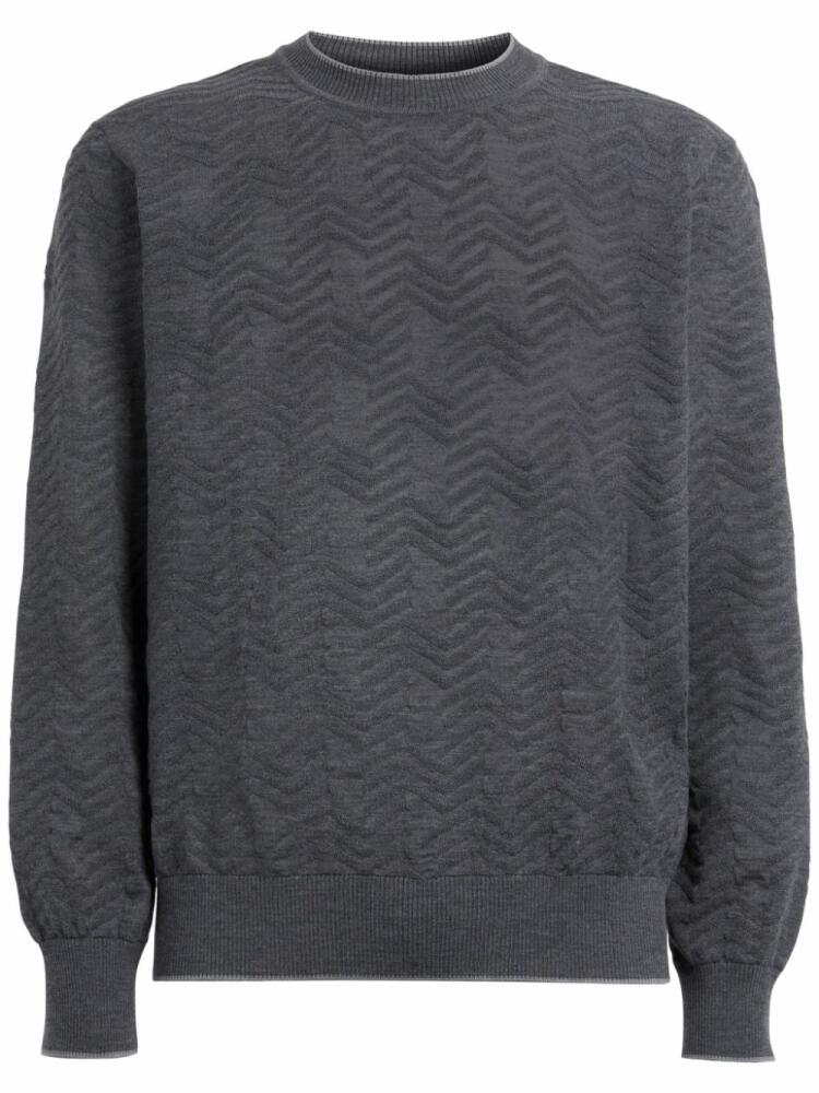 Missoni chevron crew-neck jumper - Grey Cover