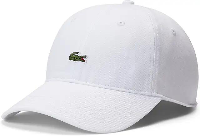 Lacoste Cotton Croc Logo Cap (White) Caps Cover