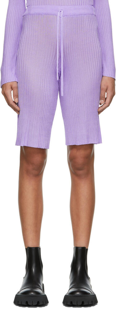 Marques Almeida SSENSE Exclusive Purple Viscose Shorts Cover