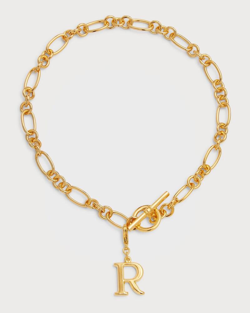 Ben-Amun Link Brass Chain Necklace with Initial Charm Cover