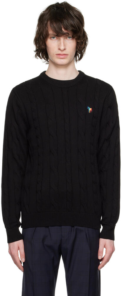 PS by Paul Smith Black Broad Stripe Zebra Sweater Cover