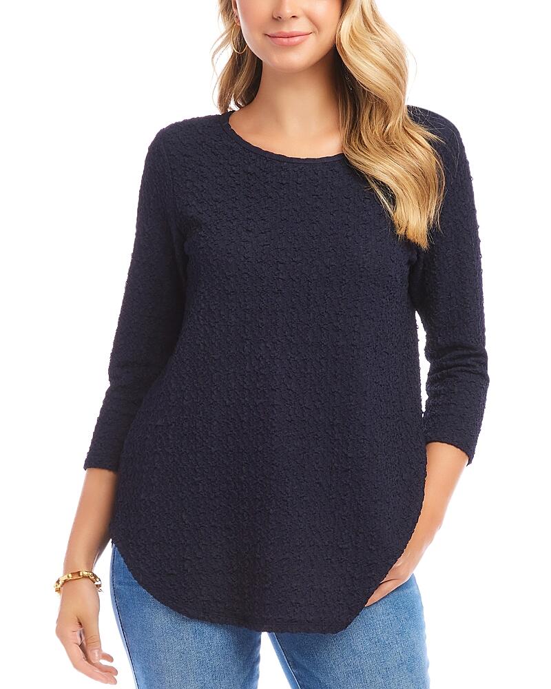 Karen Kane Textured Knit Boat Neck Top Cover