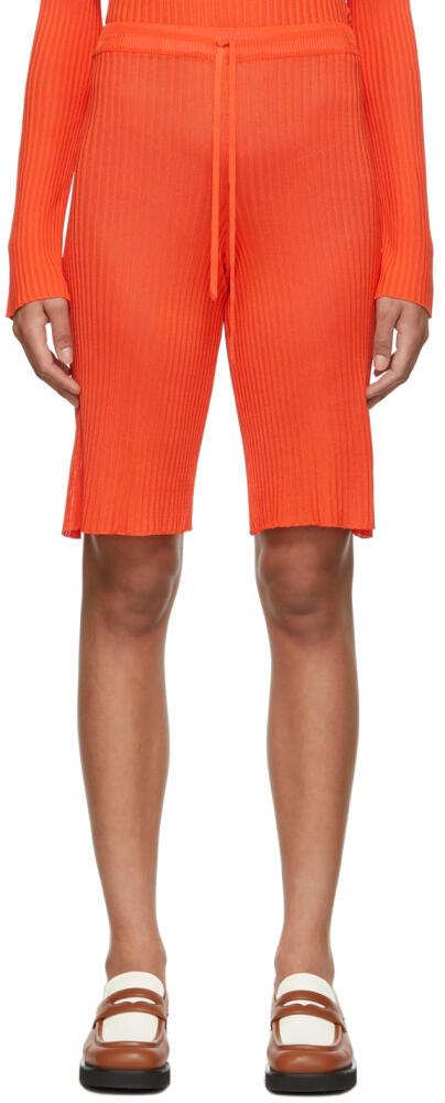 Marques Almeida SSENSE Exclusive Orange Viscose Shorts Cover