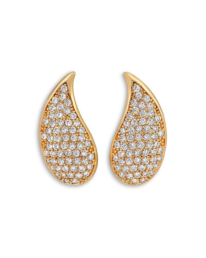 Heaven Mayhem Pave Tear Drop Earrings in 18K Gold Plated Cover