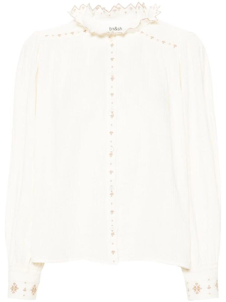 Ba&Sh Cara seersucker blouse - Neutrals Cover