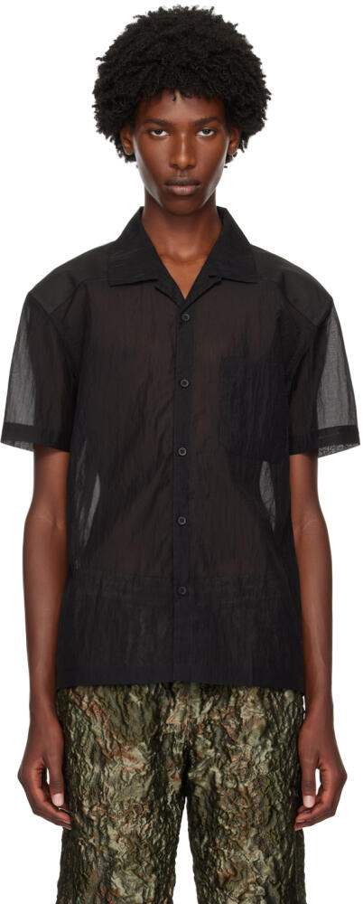 Olly Shinder Black Sheer Shirt Cover