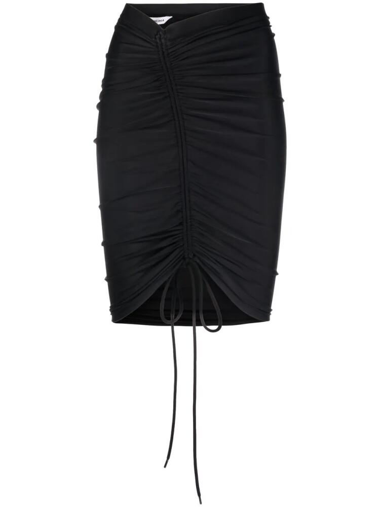 Balenciaga gathered stretch mini skirt - Black Cover