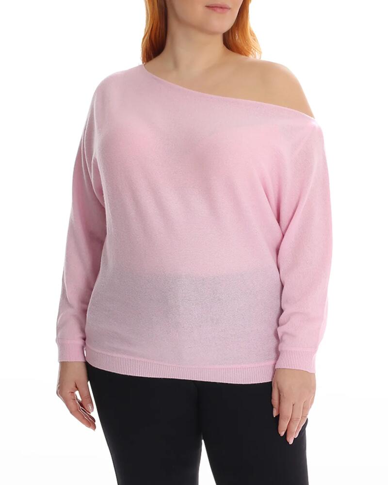 Minnie Rose Plus Plus Size Off-Shoulder Cashmere Sweater Cover