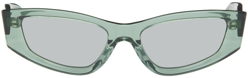 Eckhaus Latta SSENSE Exclusive Green 'The Tilt' Sunglasses Cover