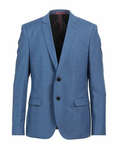 Hugo Man Blazer Blue Virgin Wool Cover