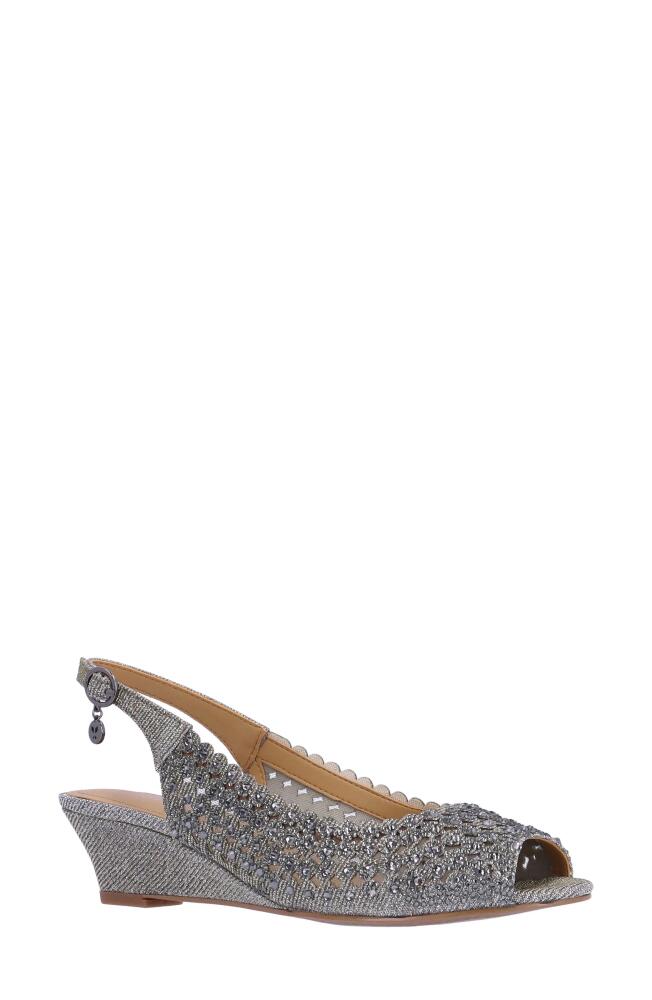 J. Reneé Malorie Slingback Wedge Sandal in Pewter Cover