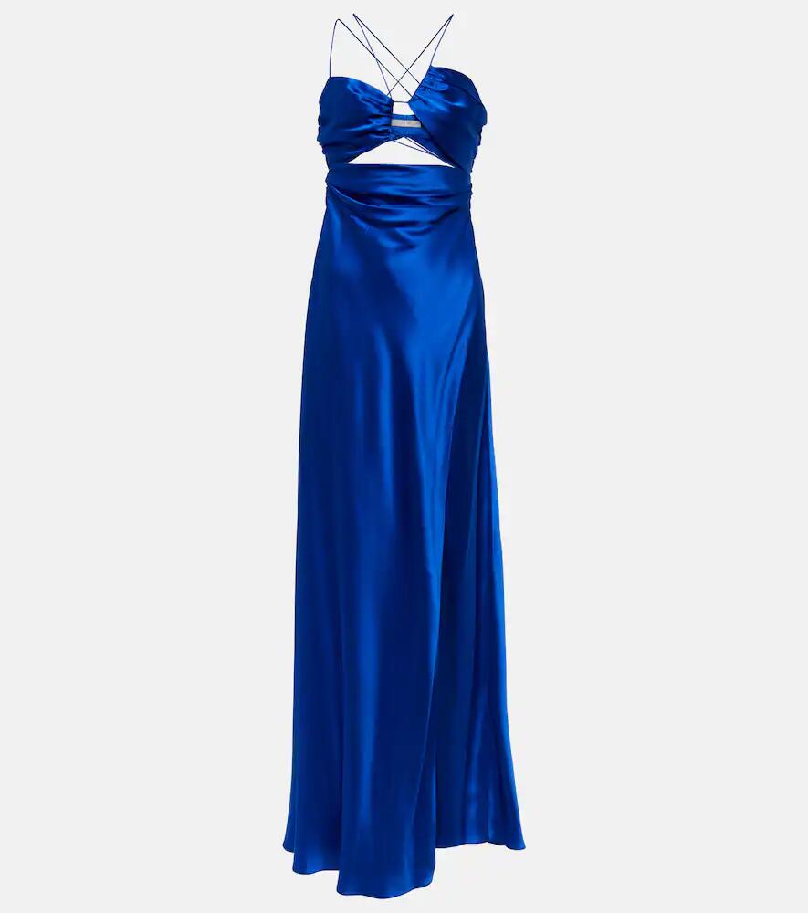 The Sei Asymmetrical cutout silk gown Cover