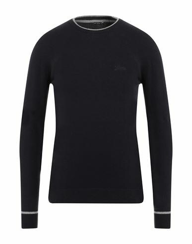 Guess Man Sweater Midnight blue Cotton, Polyamide, Elastane Cover