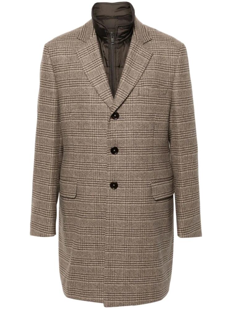 Fay tartan-check coat - Neutrals Cover