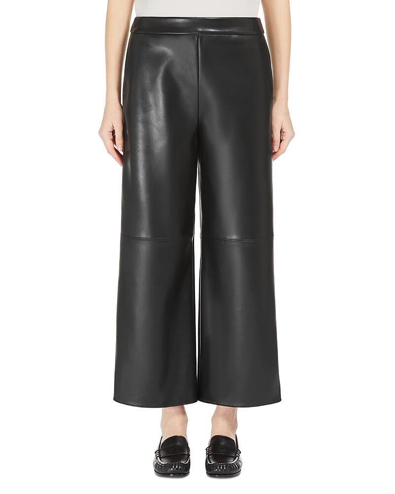 Max Mara Luciana Faux Leather Straight Pants Cover