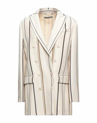 Alberta Ferretti Woman Blazer Beige Viscose, Silk Cover