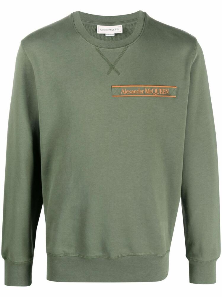 Alexander McQueen logo patch sweatshirt - Green Cover