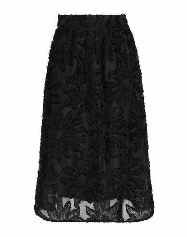 8 By Yoox Dévoré Midi Skirt Woman Midi skirt Black Polyester Cover