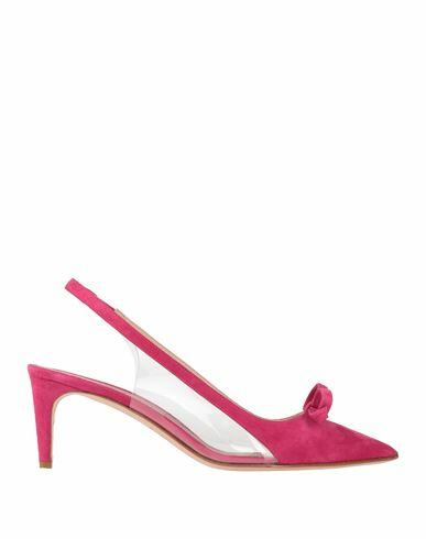 Red(v) Woman Pumps Fuchsia Leather, Plastic Cover