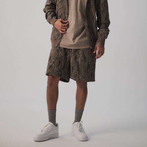 LCKR Stock Fleece Shorts - Mens Brown/Multi Cover