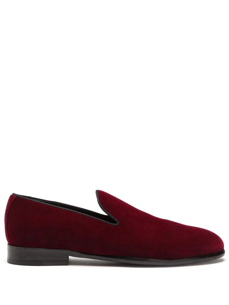 Dolce & Gabbana classic velvet slippers - Red Cover